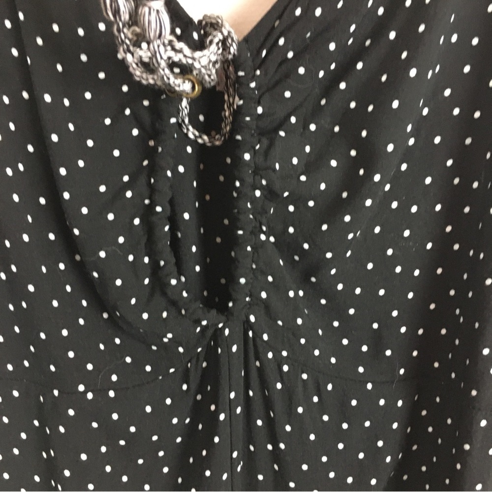 Xhileration Black Polka Dot Slip Dress Sz XS Whimsigoth Witch Coquette Camisole - Picture 7 of 11